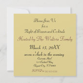 art nouveau  Beautopening Dinner cocktail Party Kaart (Achterkant)