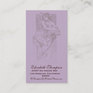Art Nouveau Beauty Business of Name Card Visitekaartje