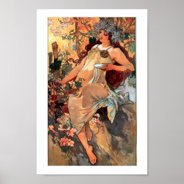 Art Nouveau Beauty Herfst 1896 Poster
