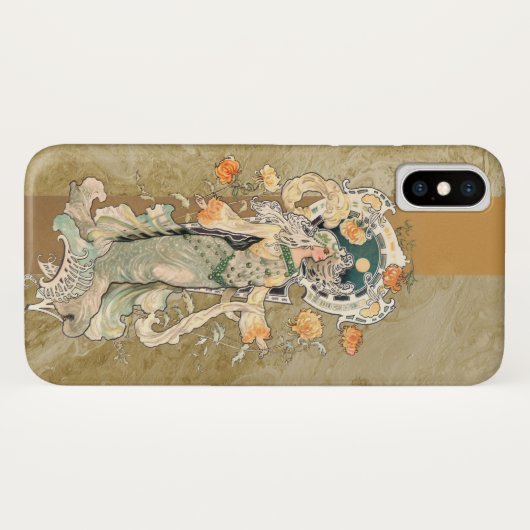 Art Nouveau Beauty met Chrystanthemums Case-Mate iPhone Case (Achterkant (horizontaal))