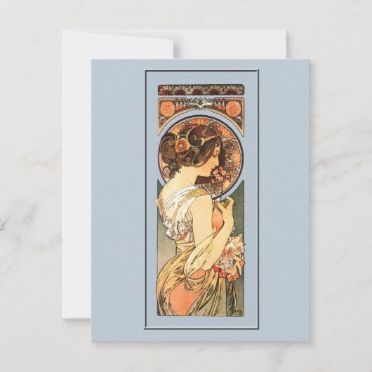 Art Nouveau Beauveau Bride Shower-uitnodiging Kaart (Voorkant)