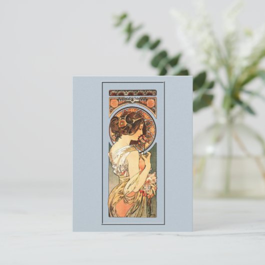 Art Nouveau Beauveau Bride Shower-uitnodiging Kaart (Staand voorkant)