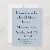 Art Nouveau Beauveau Bride Shower-uitnodiging Kaart (Achterkant)