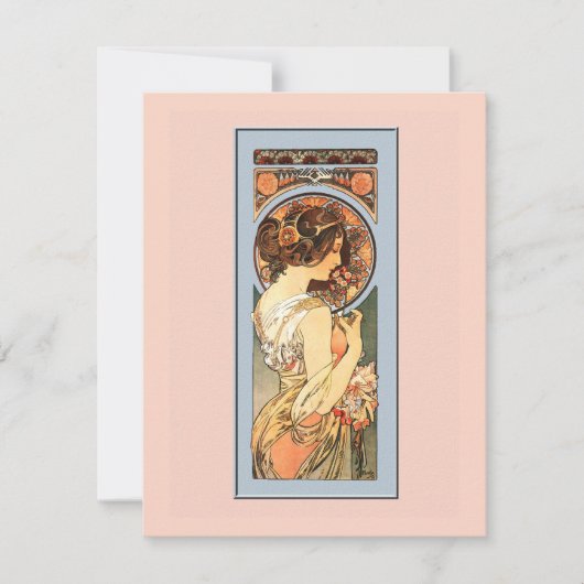 Art Nouveau Beauveau Bride Shower-uitnodiging Kaart (Voorkant)