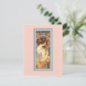 Art Nouveau Beauveau Bride Shower-uitnodiging Kaart (Staand voorkant)