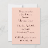 Art Nouveau Beauveau Bride Shower-uitnodiging Kaart (Achterkant)