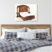 Art Nouveau bed, 1900 Canvas Afdruk (Insitu (Slaapkamer))