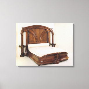 Art Nouveau bed, 1900 Canvas Afdruk