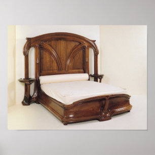 Art Nouveau bed, 1900 Poster