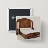 Art Nouveau bed, 1900 Vierkante Button 5,1 Cm (Voorkant /achterkant)