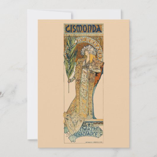 Art Nouveau Bedankkaart (Voorkant)