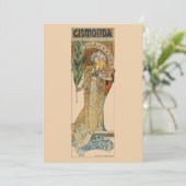 Art Nouveau Bedankkaart (Staand voorkant)