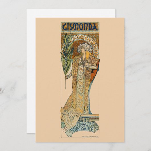 Art Nouveau Bedankkaart (Voorkant / Achterkant)