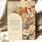 Art Nouveau Bedankt Kaart Poppy Red