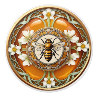 Art Nouveau Bee Keramische Knop
