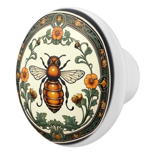 Art Nouveau Bee-utiful Keramische Knop (Rechts)