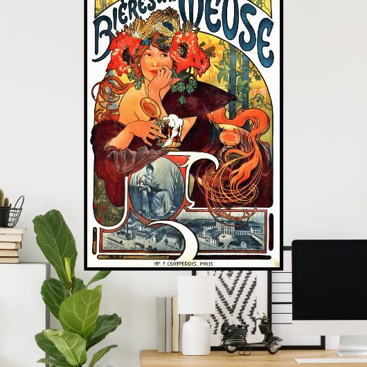 Art Nouveau Beer AD 1897 Poster (Thuiskantoor)