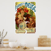 Art Nouveau Beer Ad door Alphonse Mucha Poster (Keuken)
