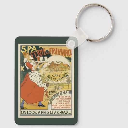  Art Nouveau, Beer Bar Restaurant en Cafe Sleutelhanger (Achterkant)