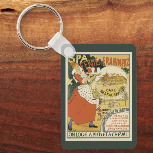 Art Nouveau, Beer Bar Restaurant en Cafe Sleutelhanger (Voorkant)