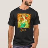 Art Nouveau Beer Lady T-shirt (Voorkant)
