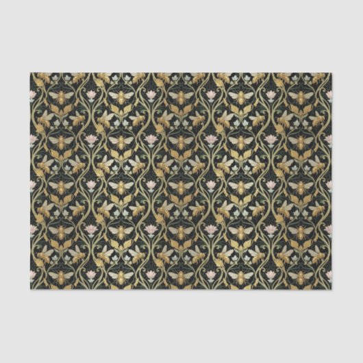 Art Nouveau Bees  Tissuepapier (Voorkant)