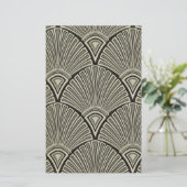 , art nouveau, beige, grijs, art deco, frans briefpapier (Staand voorkant)