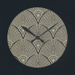 , art nouveau, beige, grijs, art deco, frans ronde klok<br><div class="desc">,  art nouveau,  beige,  grijs,  art deco,  frans,  rustic,  retro,  chic,  ventilatorpatroon,  aziaans,  modern</div>
