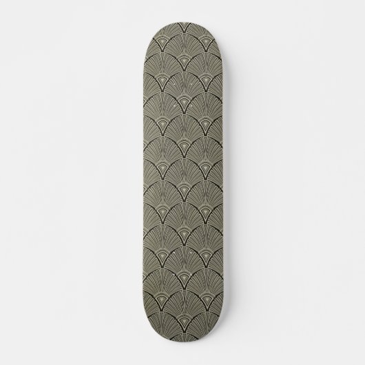 , art nouveau, beige, grijs, art deco, frans, ru skateboard (Voorkant)