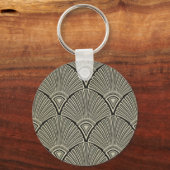 , art nouveau, beige, grijs, art deco, frans sleutelhanger (Voorkant)