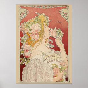 Art Nouveau Belle Époque Damesrozen Livemont Poster