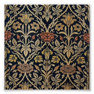 Art nouveau,Belle epoque patroon, ,chic,Wil Foto Afdruk