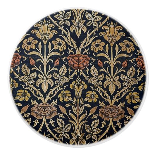 Art nouveau,Belle epoque patroon, ,chic,Wil Keramische Knop (Voorkant)