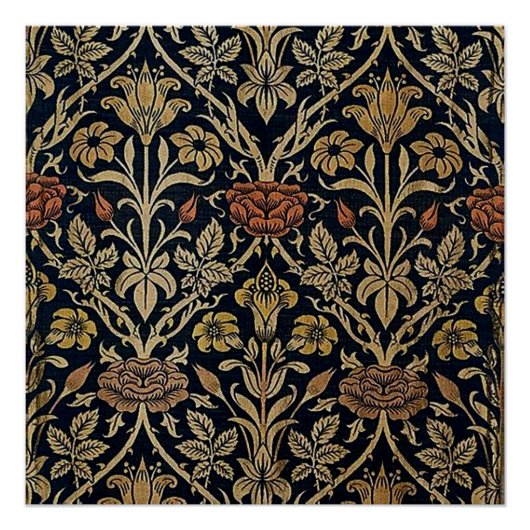 Art nouveau,Belle epoque patroon, ,chic,Wil Perfect Poster (Voorkant)