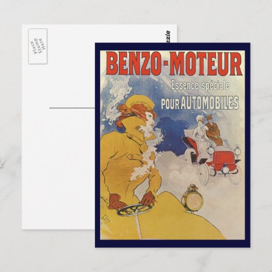  Art Nouveau, Benzo Moteur van Jules Cheret Briefkaart (Voorkant / Achterkant)