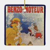  Art Nouveau, Benzo Moteur van Jules Cheret Keramisch Ornament (Achterkant)