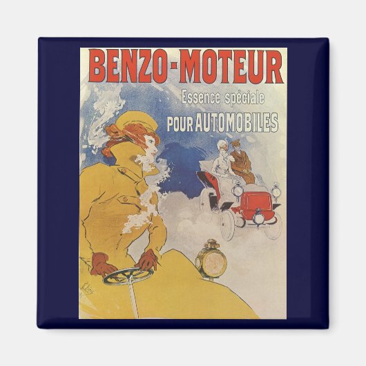 Art Nouveau, Benzo Moteur van Jules Cheret Magneet (Voorkant)