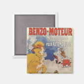 Art Nouveau, Benzo Moteur van Jules Cheret Magneet (Voorkant / Achterkant)