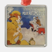  Art Nouveau, Benzo Moteur van Jules Cheret Metalen Ornament (Voorkant)