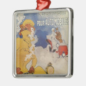  Art Nouveau, Benzo Moteur van Jules Cheret Metalen Ornament (Links)