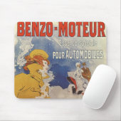 Art Nouveau, Benzo Moteur van Jules Cheret Muismat (Met muis)