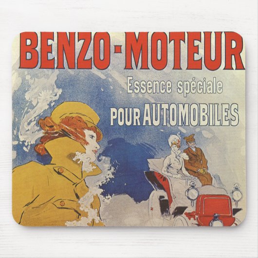 Art Nouveau, Benzo Moteur van Jules Cheret Muismat (Voorkant)