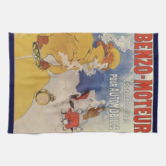 Art Nouveau, Benzo Moteur van Jules Cheret Theedoek (Horizontaal)