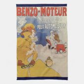 Art Nouveau, Benzo Moteur van Jules Cheret Theedoek (Verticaal)
