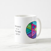 Art Nouveau Berkano Rune Mok – MOEDER AARDE! (Voorkant rechts)