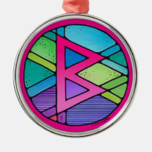 Art Nouveau Berkano Rune van moeder aarde