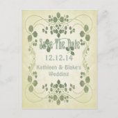 Art Nouveau Bewaar de datum Aankondigingskaart (Voorkant)