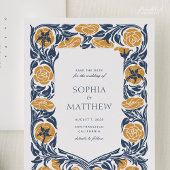 Art Nouveau Bewaar de datum |  bloemenbruiloft Save The Date