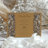 Art Nouveau Bewaar de trouwdatum Kaart