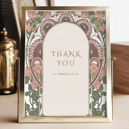 Art Nouveau Bewerkbare kleuren  teken Poster